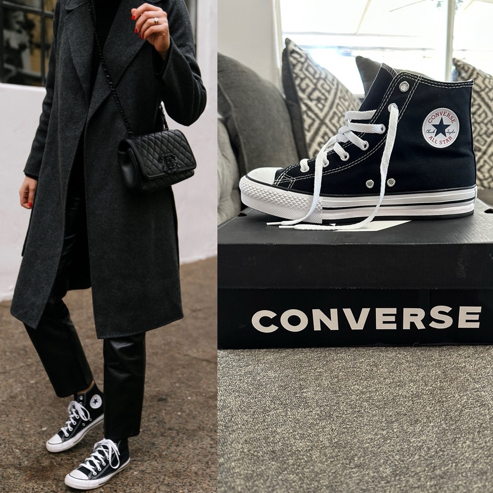Converse Black and White High-Top Sneakers